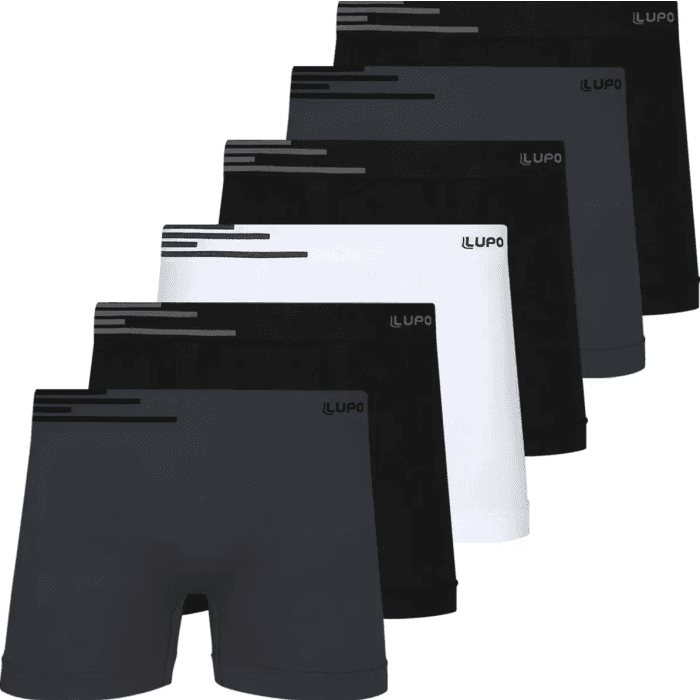 Kit 6 cuecas boxer Lupo