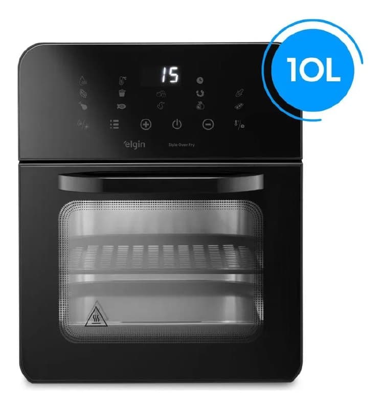 Fritadeira e Forno Elétrico Style Oven Fry Elgin 10L Preto