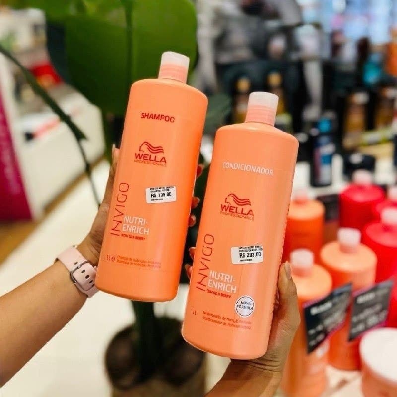 Kit Wella Pro Invigo Enrich - Shampoo 1L e Condicionador 1L