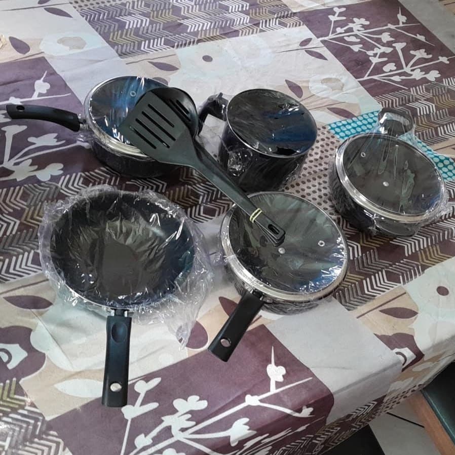 Conjunto de Panelas 8 Peças Antiaderente Elegan