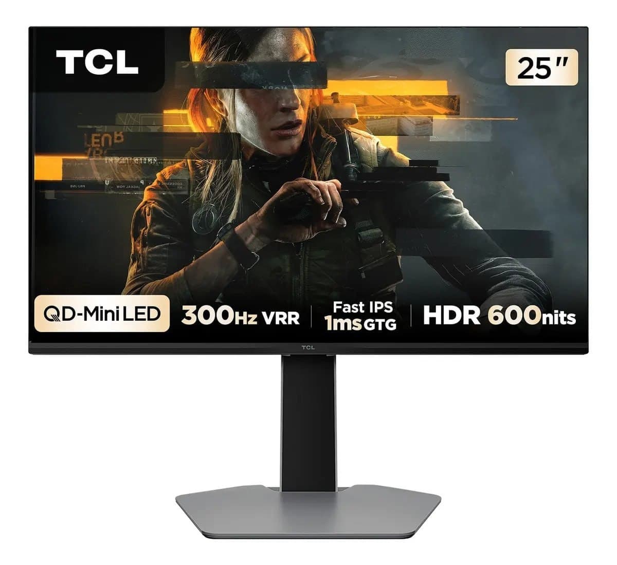 Monitor Gamer TCL 25" G64 QLED Mini LED Full HD 300Hz 1ms