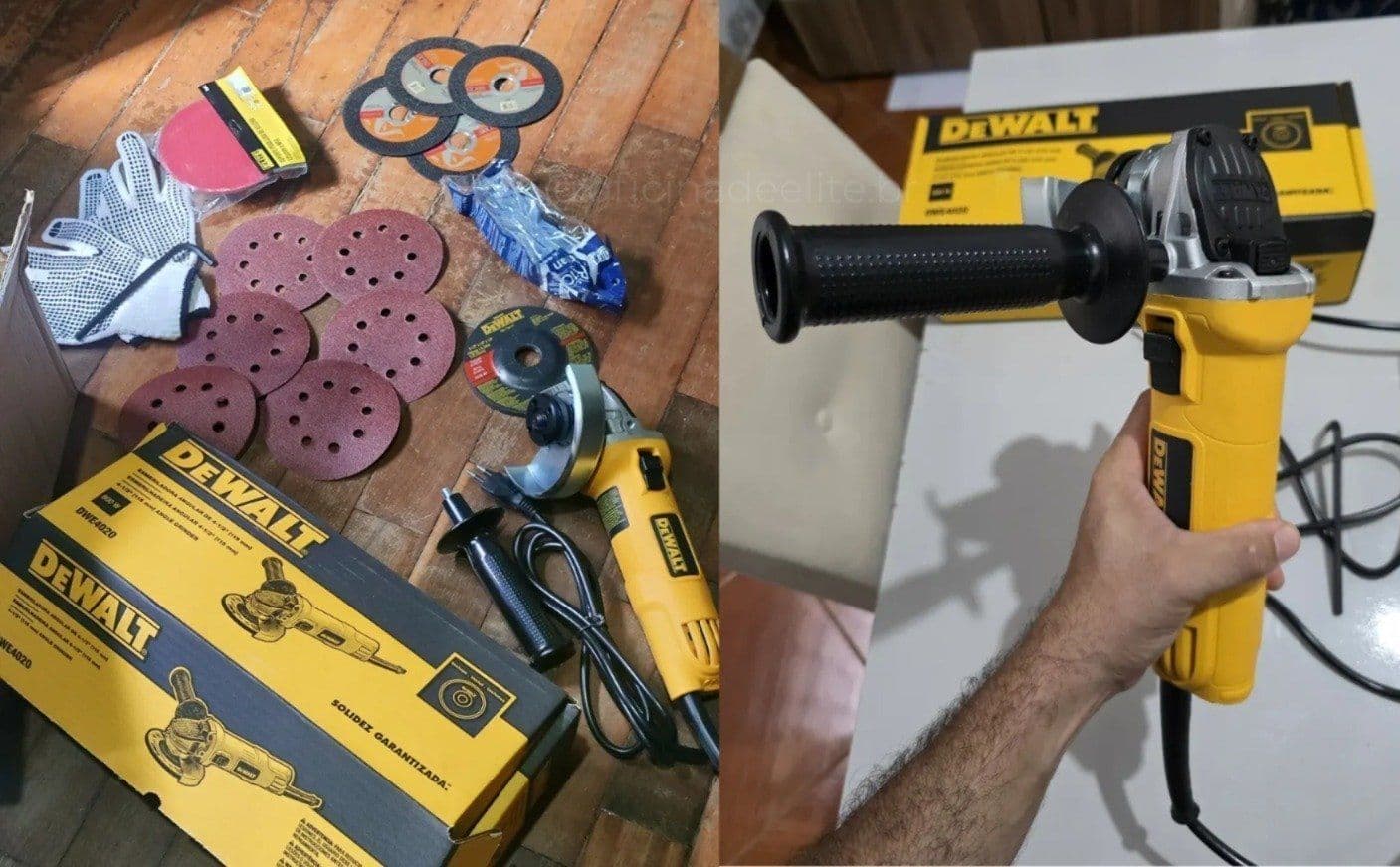 Kit Esmerilhadeira Lixadeira Angular Dewalt Disco Inox 800W