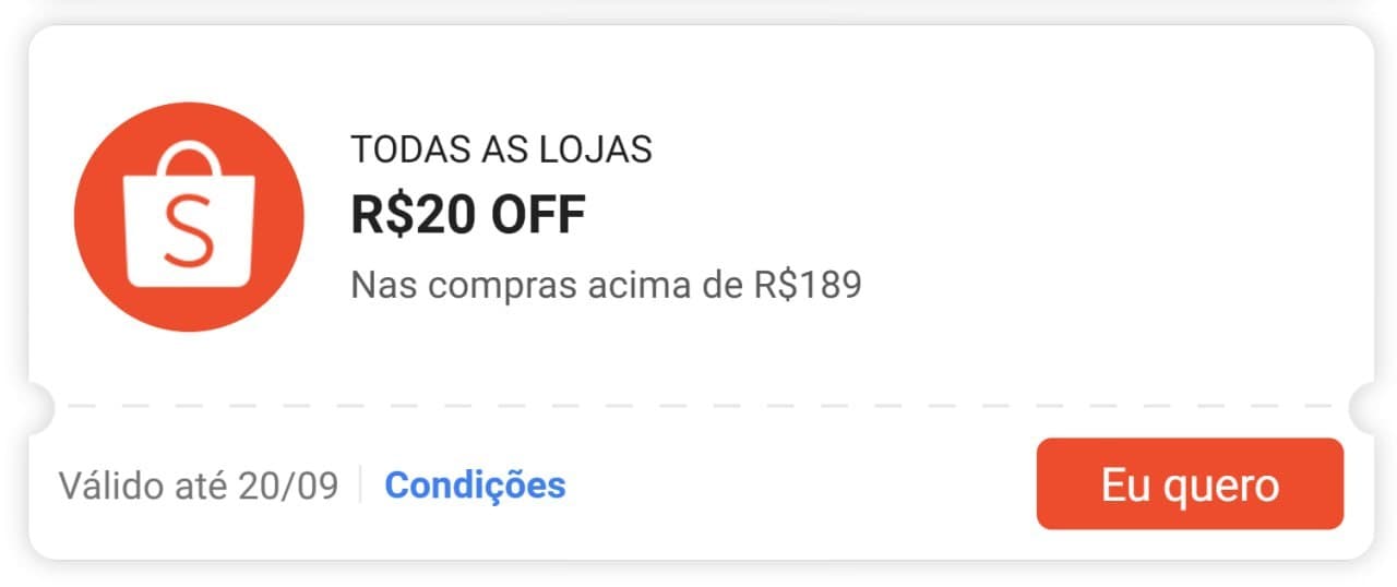 Cupom Shopee