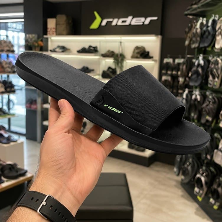 Chinelo Rider Feel Slide Unissex - Preto