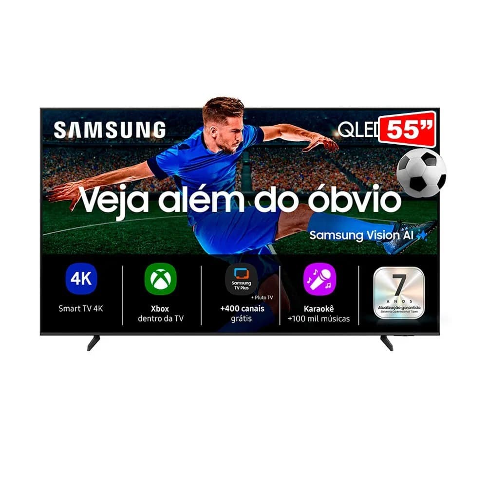 Smart TV Samsung 55" QLED Ultra 4K Vision AI QN55QEF1 HDR 130W