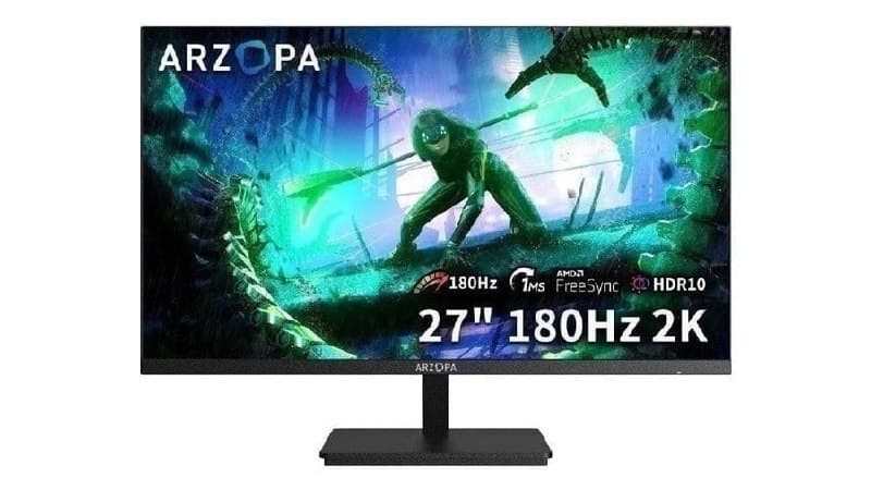 Monitor Arzopa Gamer 27" QHD Fast IPS 180Hz 1ms HDMI DP