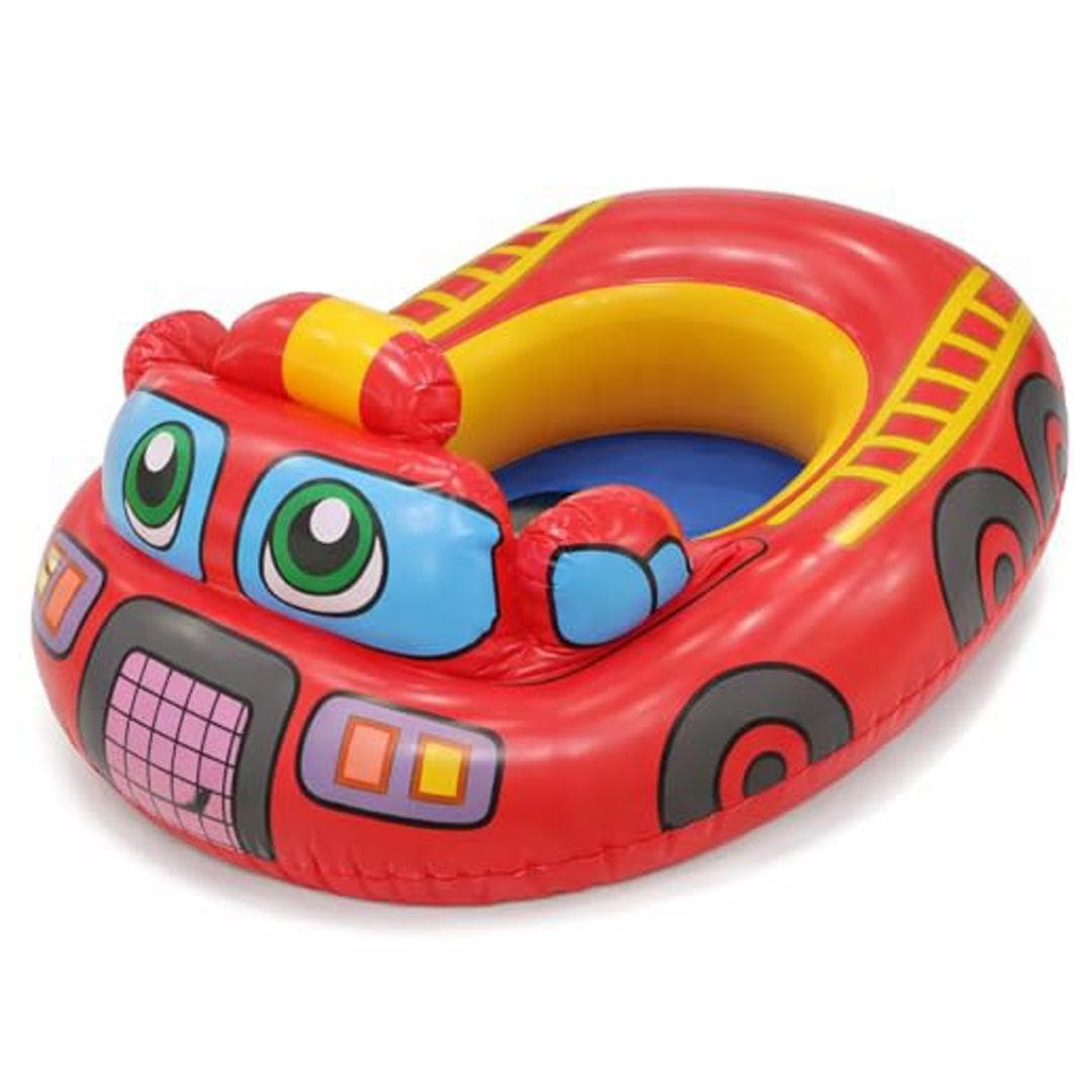 Boia Inflável Infantil com Assento Bombeiro para Piscina e Praia PVC Reforçado Até 25kg