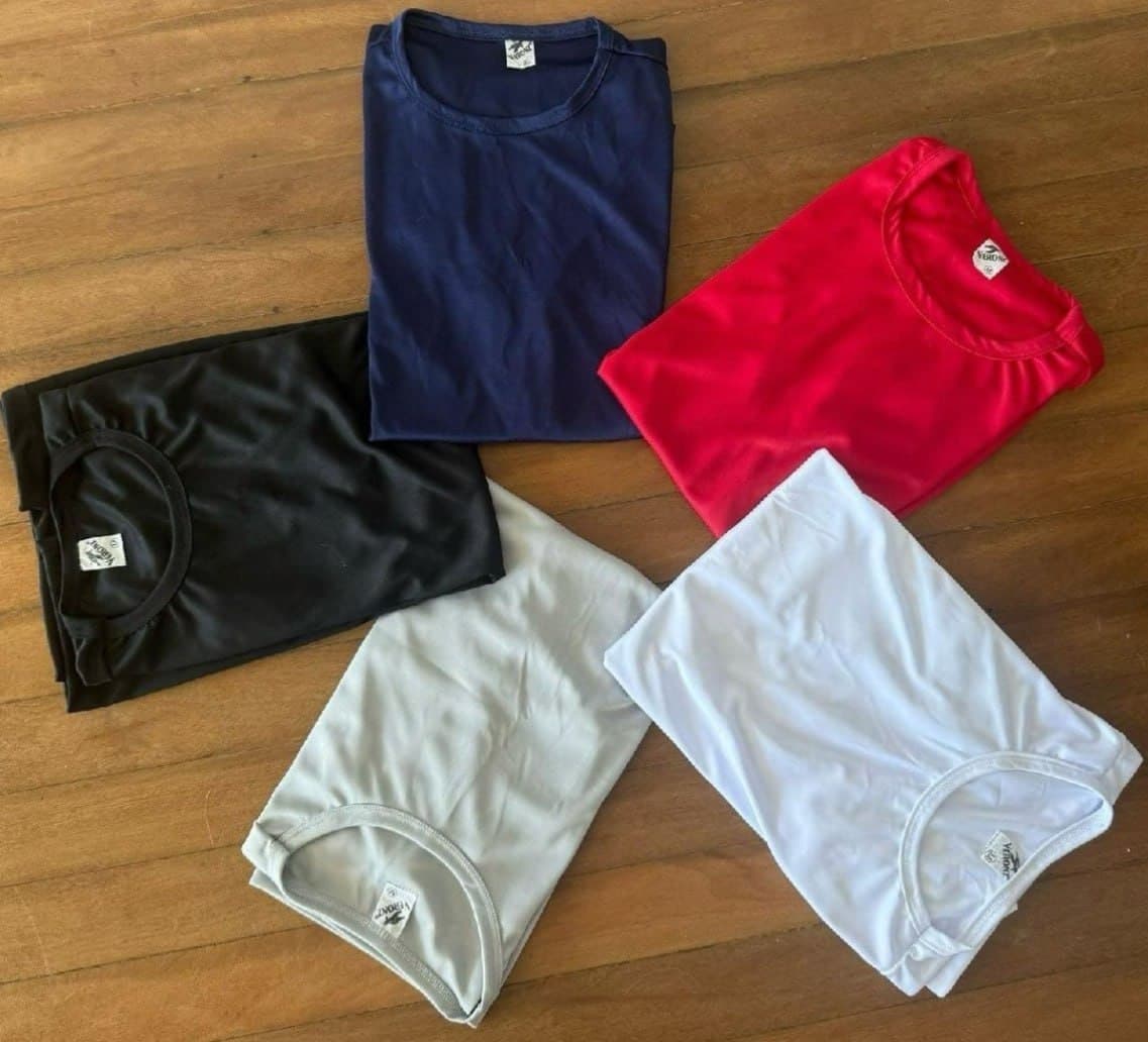 Kit 5 Camisetas Básicas Masculinas Dry Fit